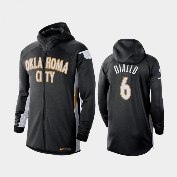 Hamidou Diallo Oklahoma City Thunder #6 Men's Earned Edition 2019-20 Showtime Full-Zip Hoodie - Black